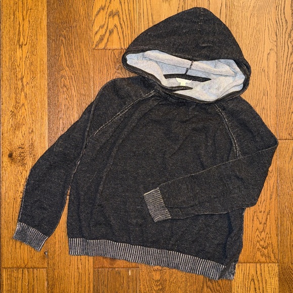 Eileen Fisher Hooded Sweatshirt Ribbed Hoody - Picture 6 of 7